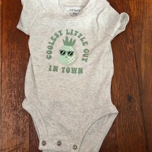 Carter's Gray Bodysuit - Coolest Little Guy in Town
